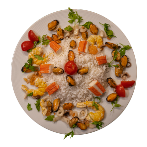 Рижото со морски плодови